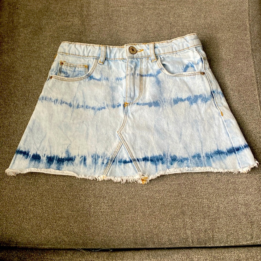 Zara Kids Tie Dyed Jean Skirt